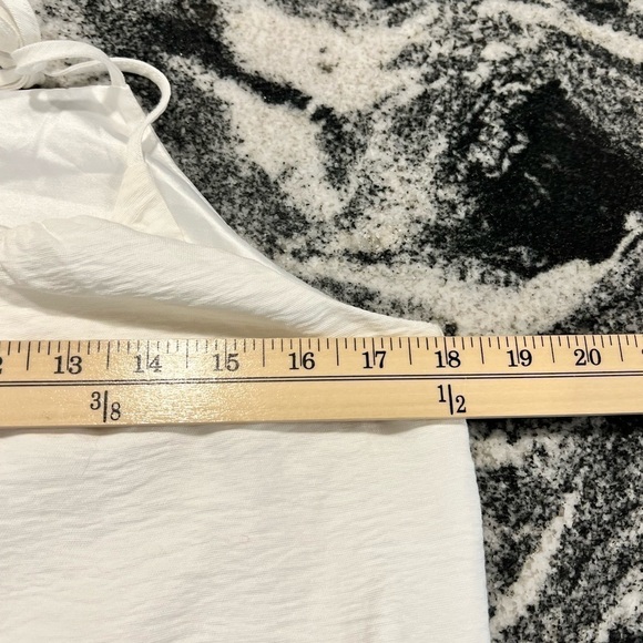 SUGARLIPS white tied spaghetti straps summer dress with ruffle and lace - Picture 11 of 15